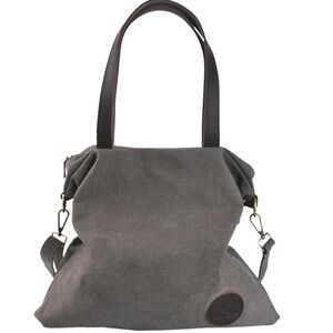 Farmhouse Is My Style Silver Cotton Canvas Crossbody Satchel Bag $100